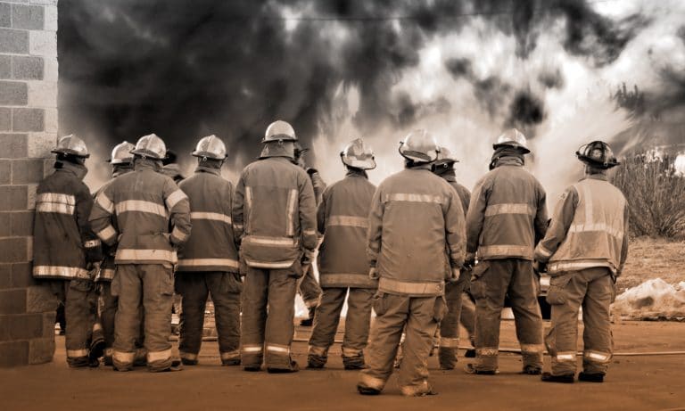 Woman Asks Burly Firefighters to Crawl Through Her Window For Her 105th Birthday