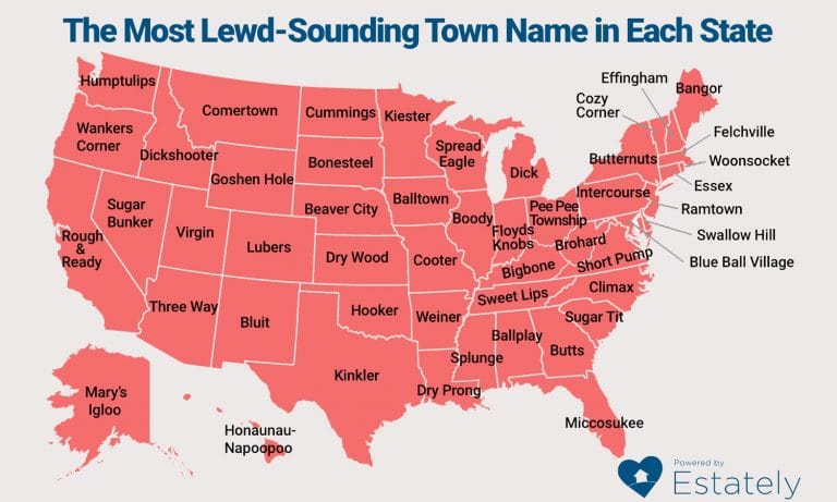 Sugar Tit, Balltown, and Butts: Here Are America’s Dirtiest Town Names