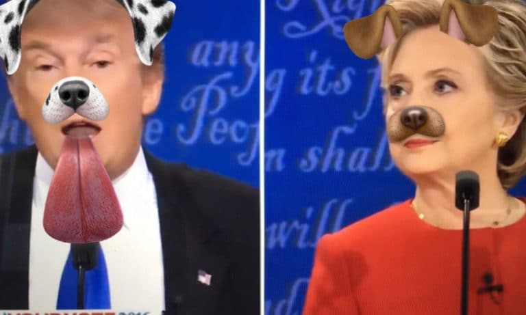 The Best Snapchat Filters From Last Night’s Trump, Clinton Debate