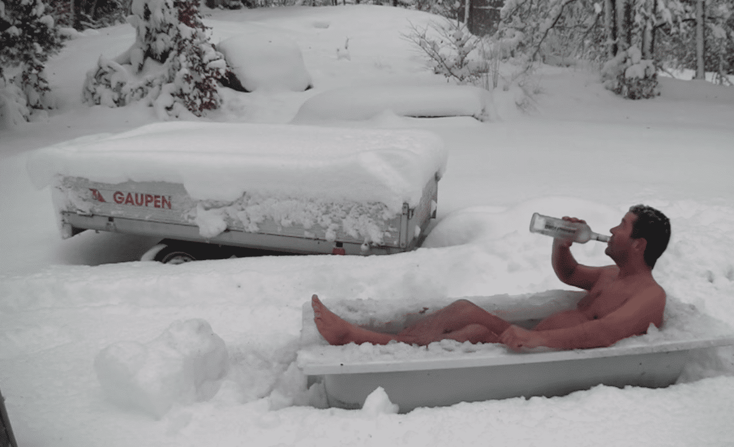 Watch A Vodka-Chugging, Nearly-Naked Norwegian Madman Frolic In An  Ice-Covered Forest - The Fresh Toast