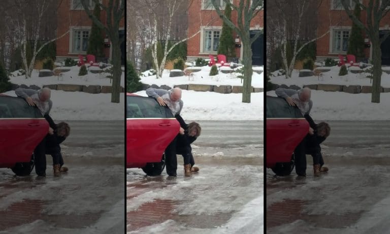 Watch: This Woman Is All Of Us Dealing With Ice In Winter