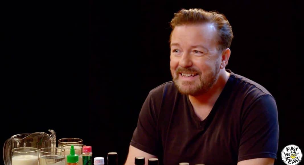 Ricky Gervais, hot wing challenge