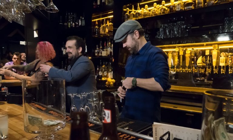 Watch Jason Sudeikis And The Director Of ‘Colossal’ Hilariously Bartend At SXSW