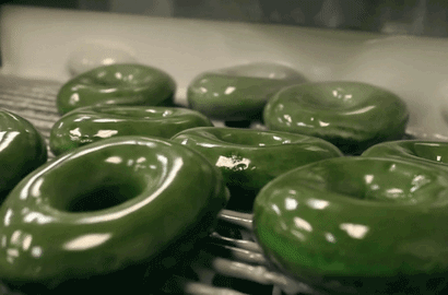 Image result for st patrick's day green donut gif