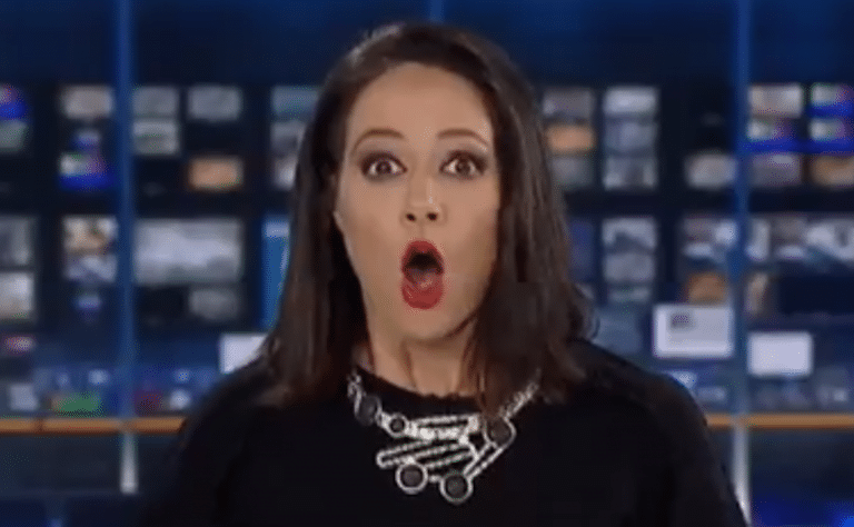 Watch A Daydreaming News Anchor Panic After She Realizes She’s On The Air