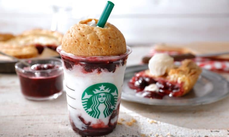 Starbucks Japan Just Dropped A Cherry Pie Frappuccino With A Crust Lid