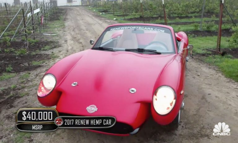 Jay Leno Drives A Car Made Out Of Marijuana