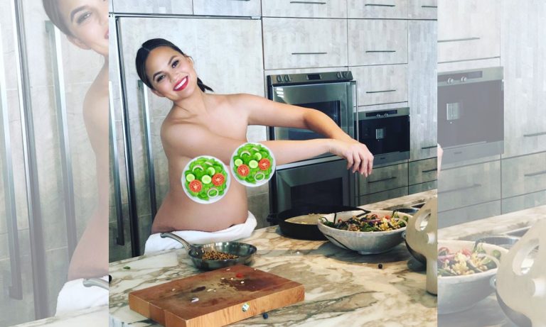 Chrissy Teigen Creatively Skirts Around Instagram’s Nudity Policies