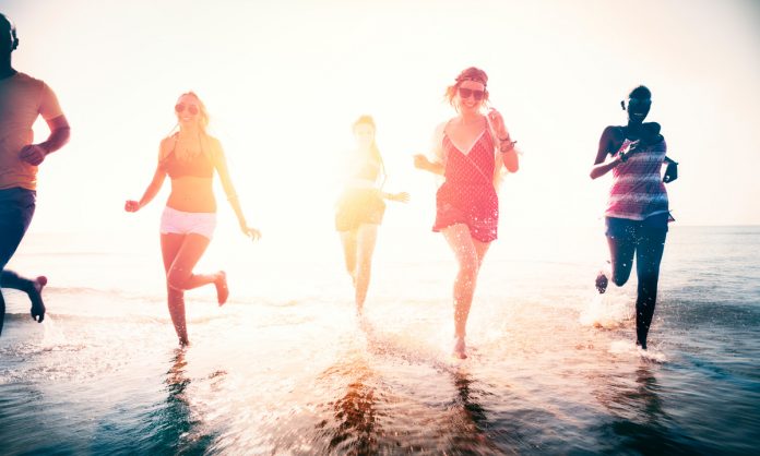 https://www.rawpixel.com/image/65388/friends-playing-water-beach Exercising In The Summer