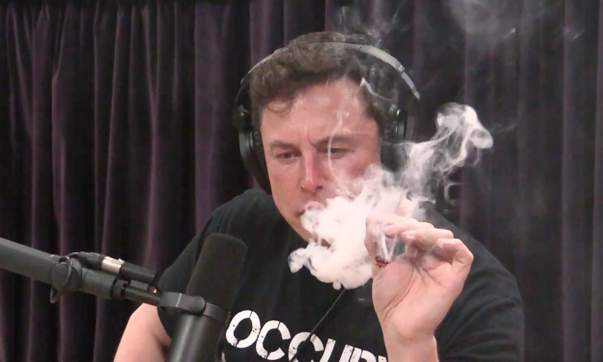 joe rogan smokes weed with elon musk