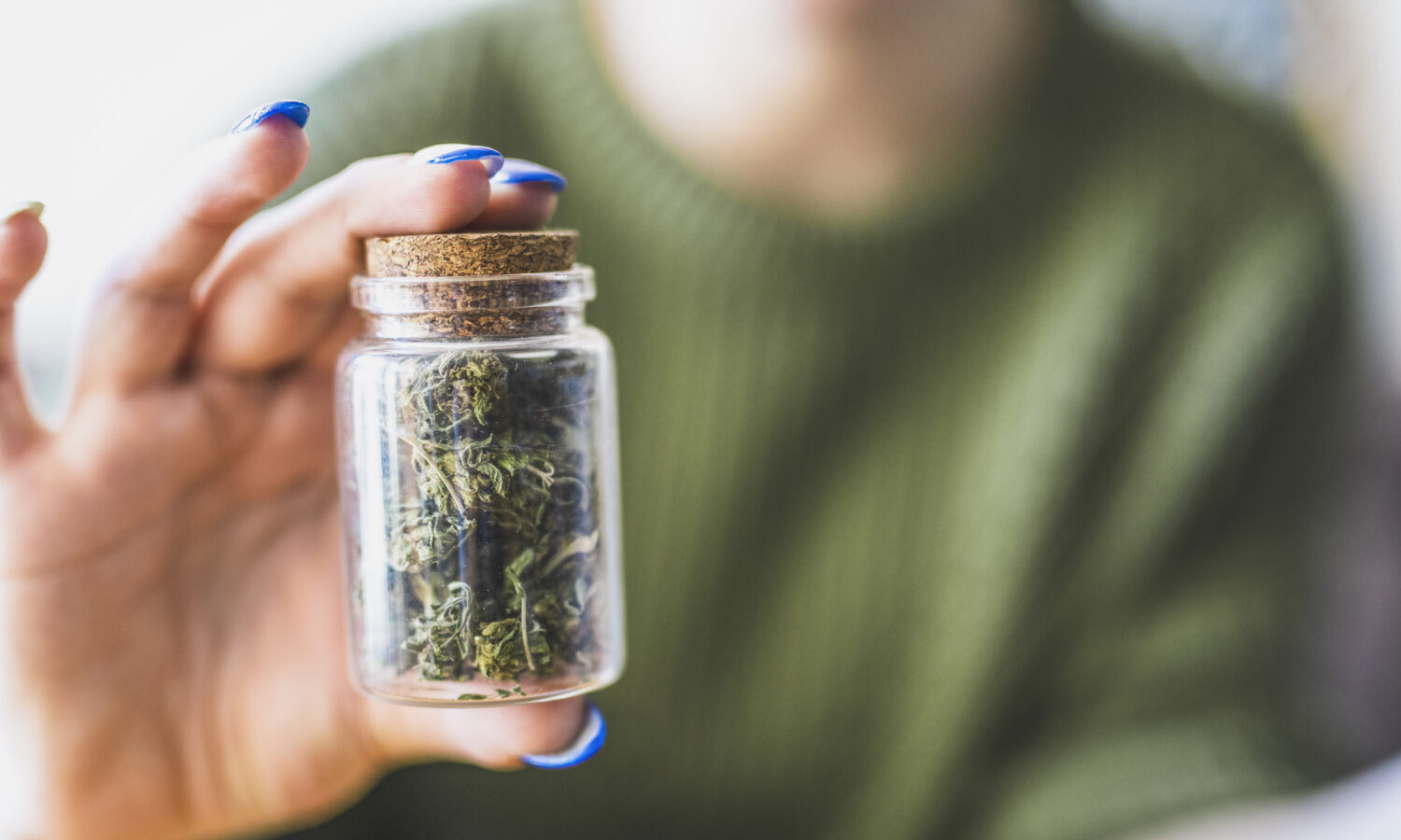 marijuana in jar